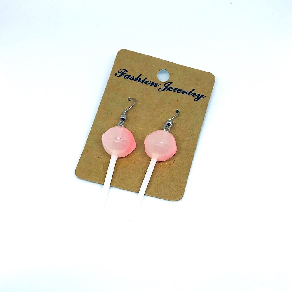 Trendy lollipop sucker earrings